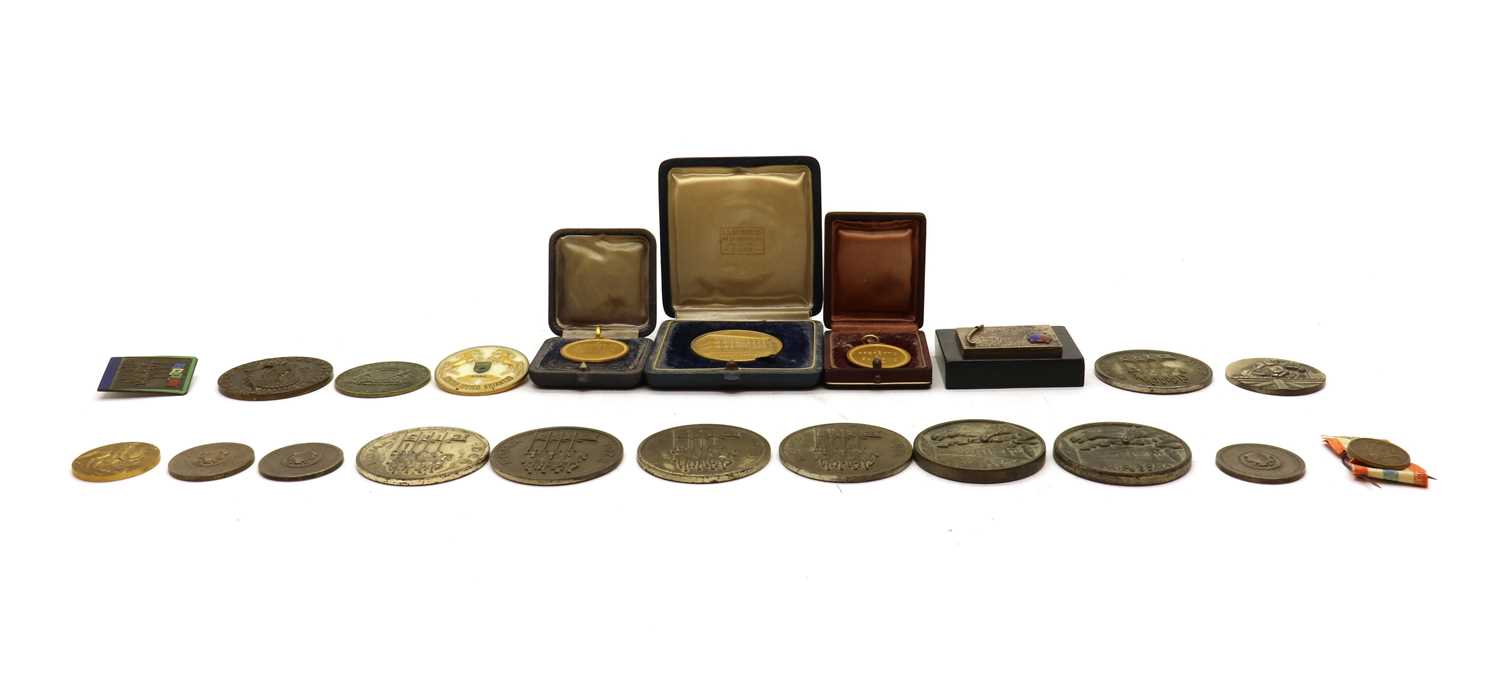 A collection of European equestrian medals