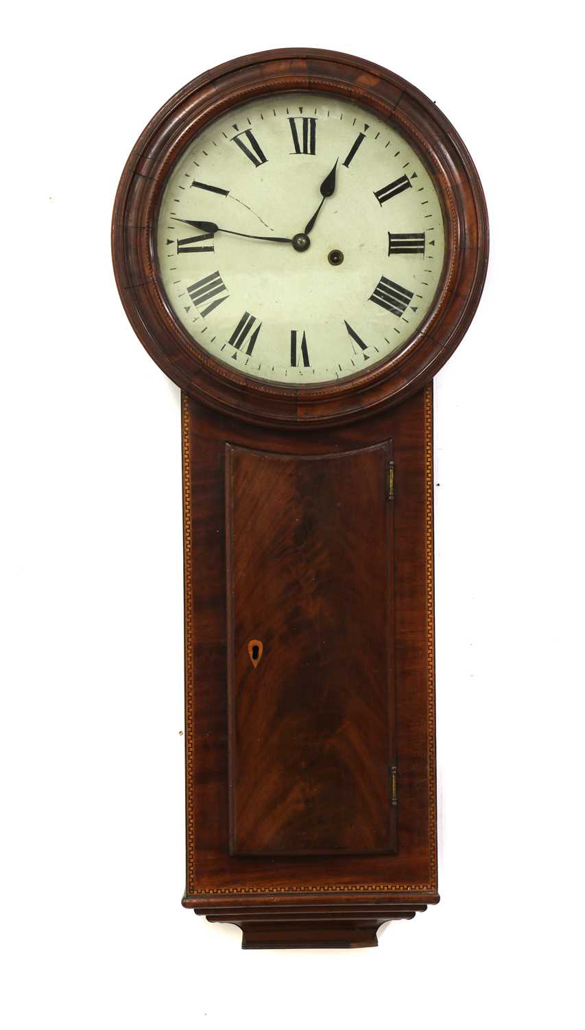 A mahogany cased wall clock