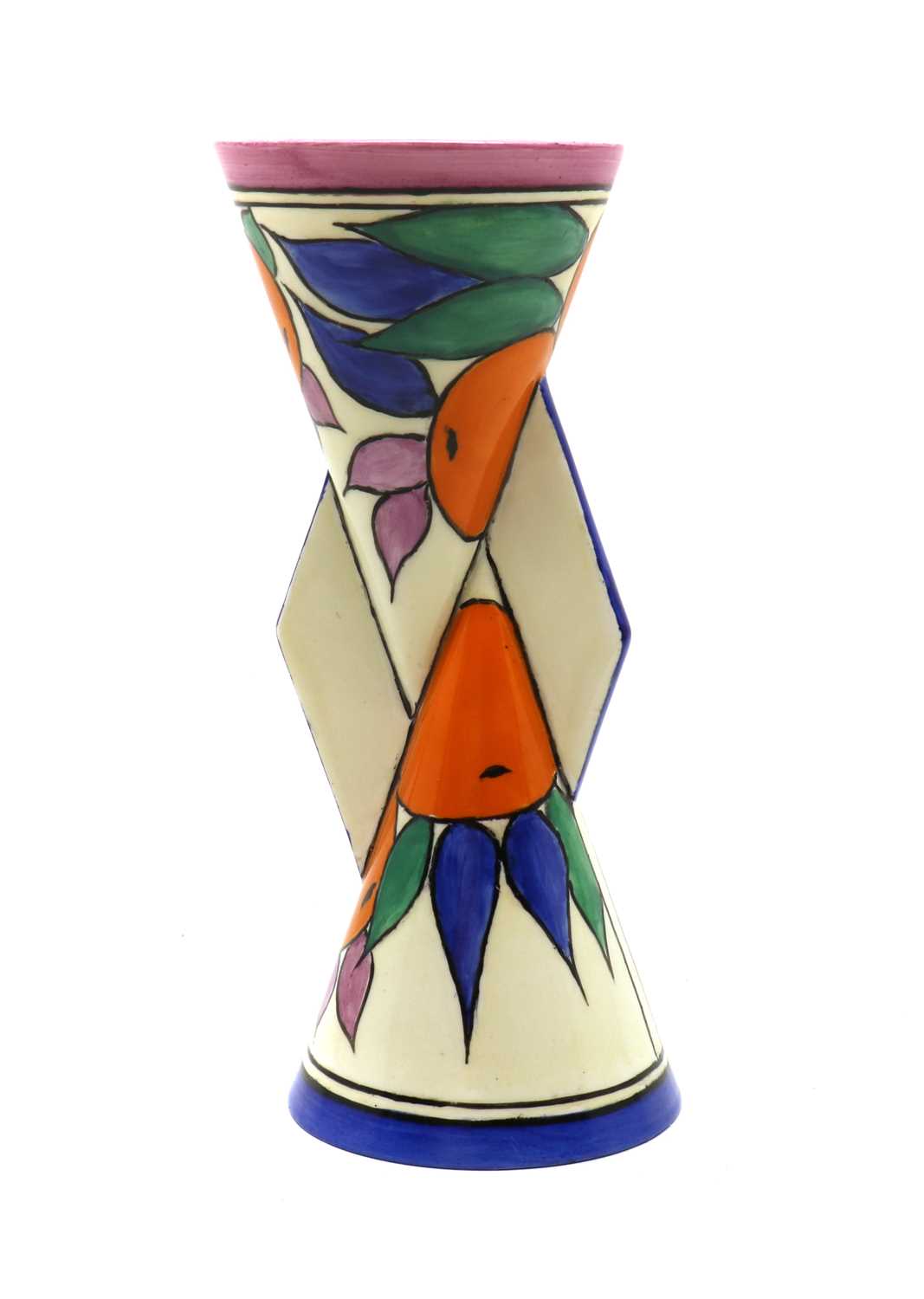 A modern 'Yo-Yo' pottery vase,