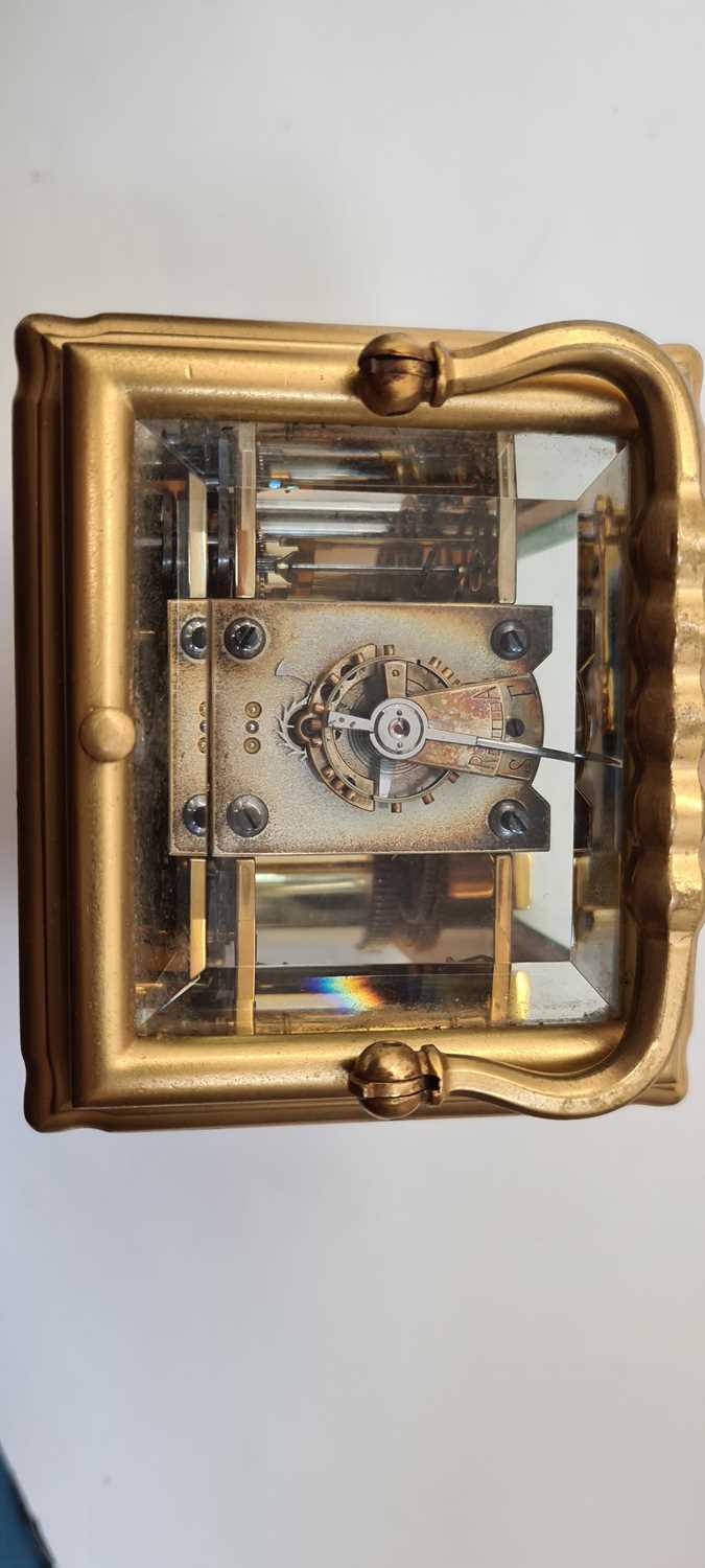 A gilt-brass Grand Sonnerie carriage clock - Image 9 of 9
