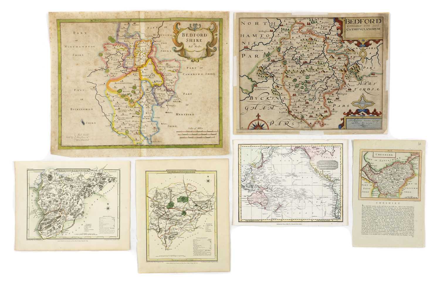 C50 loose COUNTY MAPS (18th. & 19th. Century, many hand coloured),