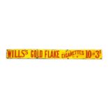 A Will’s Gold Flake cigarettes enamel advertising sign,