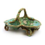 A Victorian majolica basket,