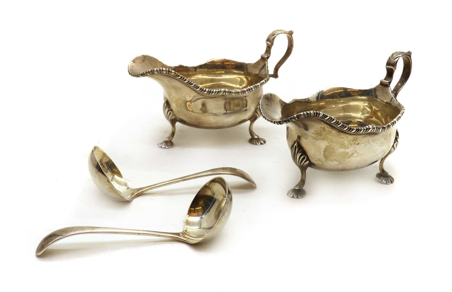 A pair of silver sauce boats, - Image 2 of 24
