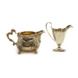 A George III Irish silver cream jug