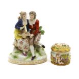 A German porcelain figure group,