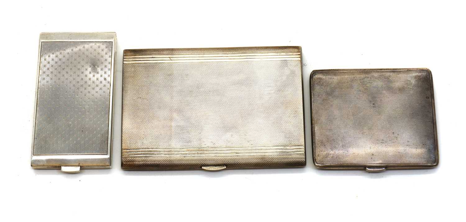 A silver cigarette case - Image 2 of 2