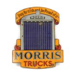 A Morris Trucks enamel sign