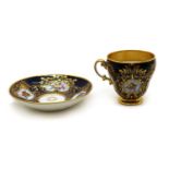 A Russian Imperial porcelain cup and saucer