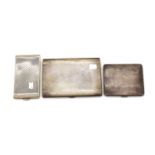 A silver cigarette case