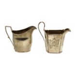 A George III silver cream jug,