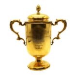 A silver gilt International Horse Show trophy,