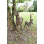 A wicker deer,