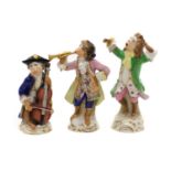 A group of Sitzendorf porcelain musicians,