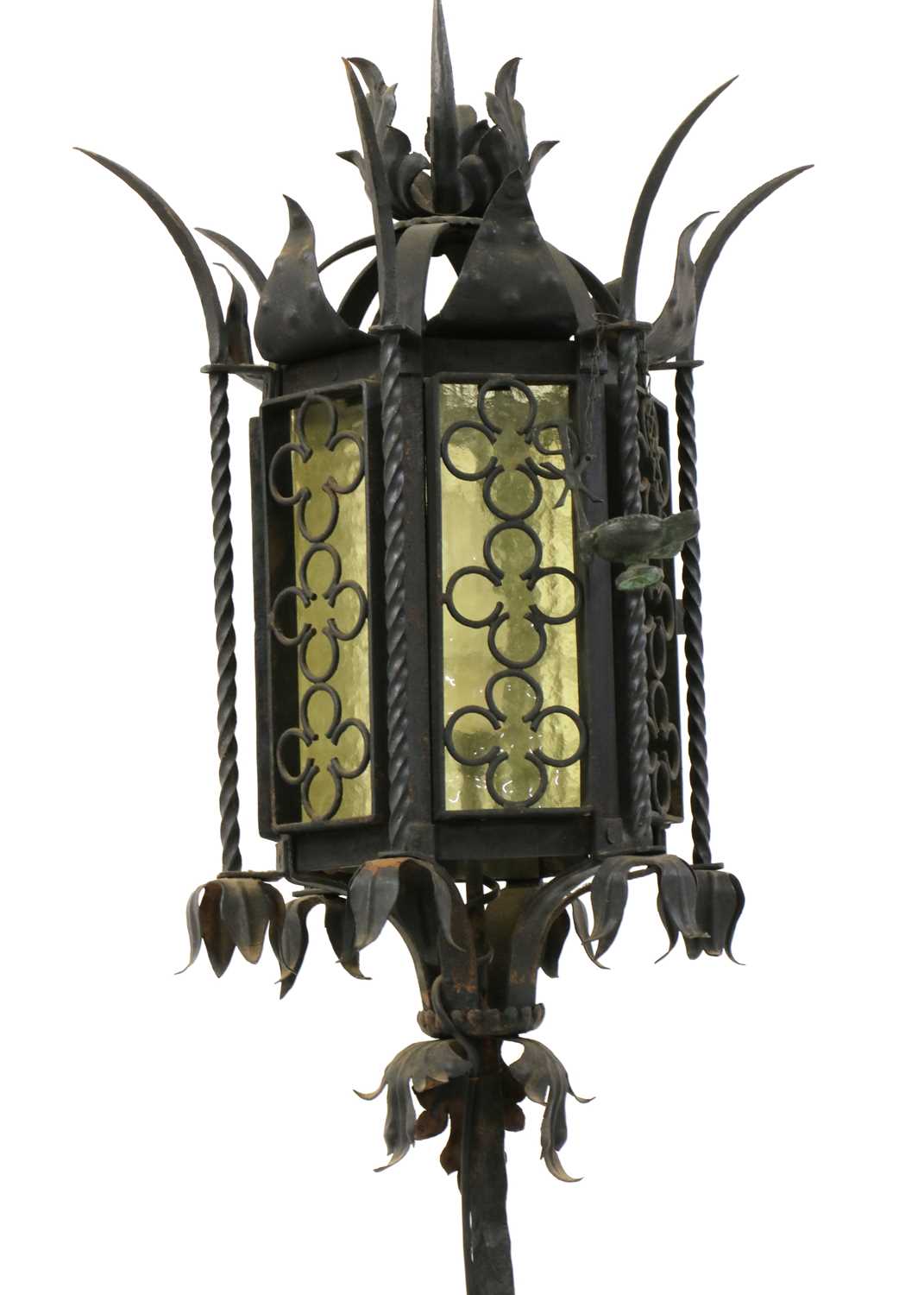 An Arts and Crafts wrought iron standard lamp, - Image 3 of 3