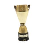 An Italian silver gilt trophy,