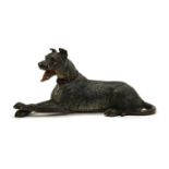 An Austrian cold-painted bronze figure of a dog