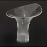 An Iittala glass 'Kantarelli' vase