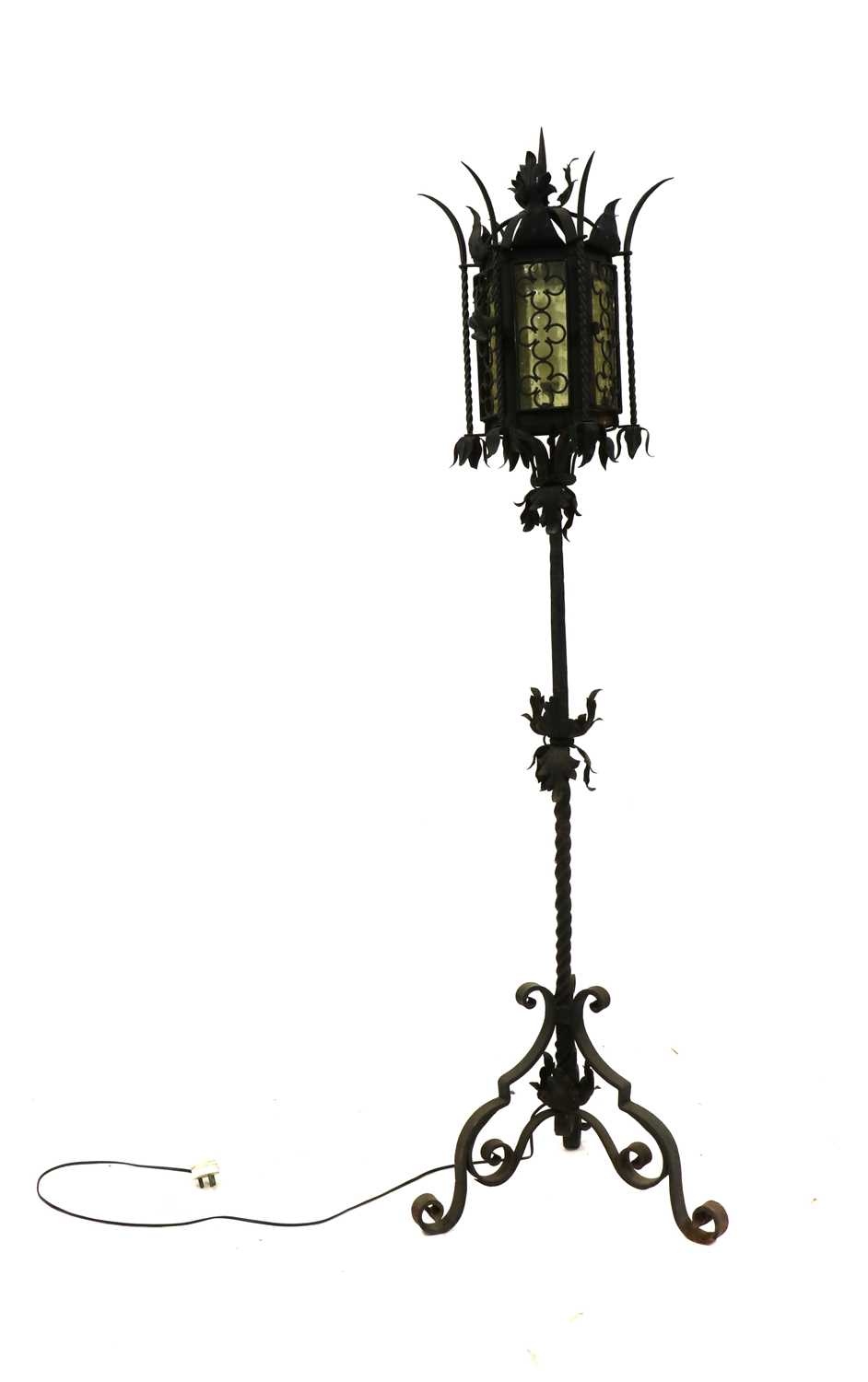 An Arts and Crafts wrought iron standard lamp, - Image 2 of 3