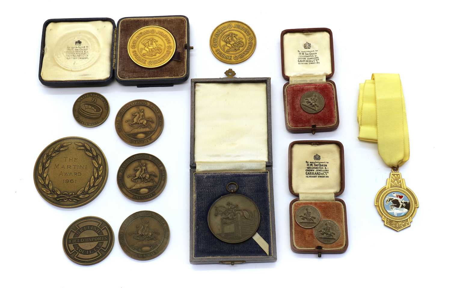 A collection of British equestrian medals,