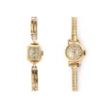 A ladies' 9ct gold Elco mechanical bracelet watch,