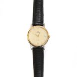 A ladies' gold plated Omega 'De Ville' quartz strap watch,