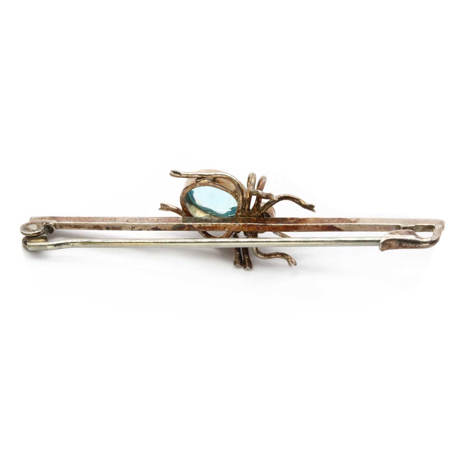 A sterling silver spider bar brooch, by Charles Horner, - Image 3 of 3