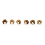 A cased set of gold cultured pearl dress studs,