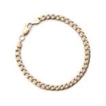 A 9ct gold curb link bracelet,