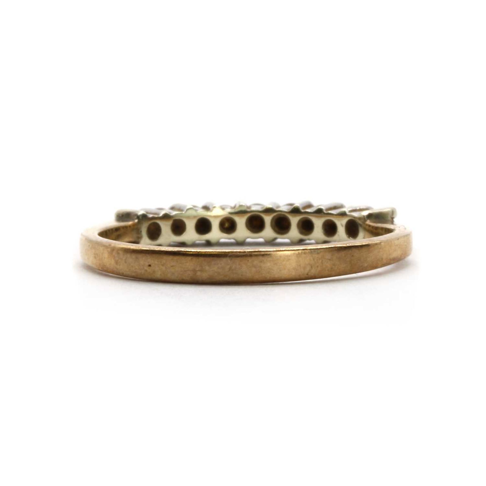 A 9ct gold diamond half eternity ring, - Image 3 of 3