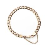 A 9ct gold curb link bracelet,