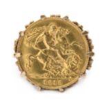 A half sovereign ring,