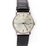 A stainless steel Omega mechanical strap watch, c.1939,