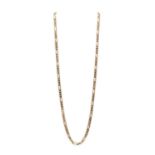 A 9ct gold figaro link chain,