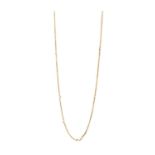 A high carat gold trace link chain,