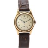 A 9ct gold Limit III mechanical strap watch,