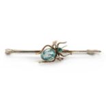 A sterling silver spider bar brooch, by Charles Horner,