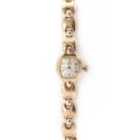A ladies' 9ct gold Roamer mechanical bracelet watch,