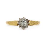 An 18ct gold single stone diamond ring,