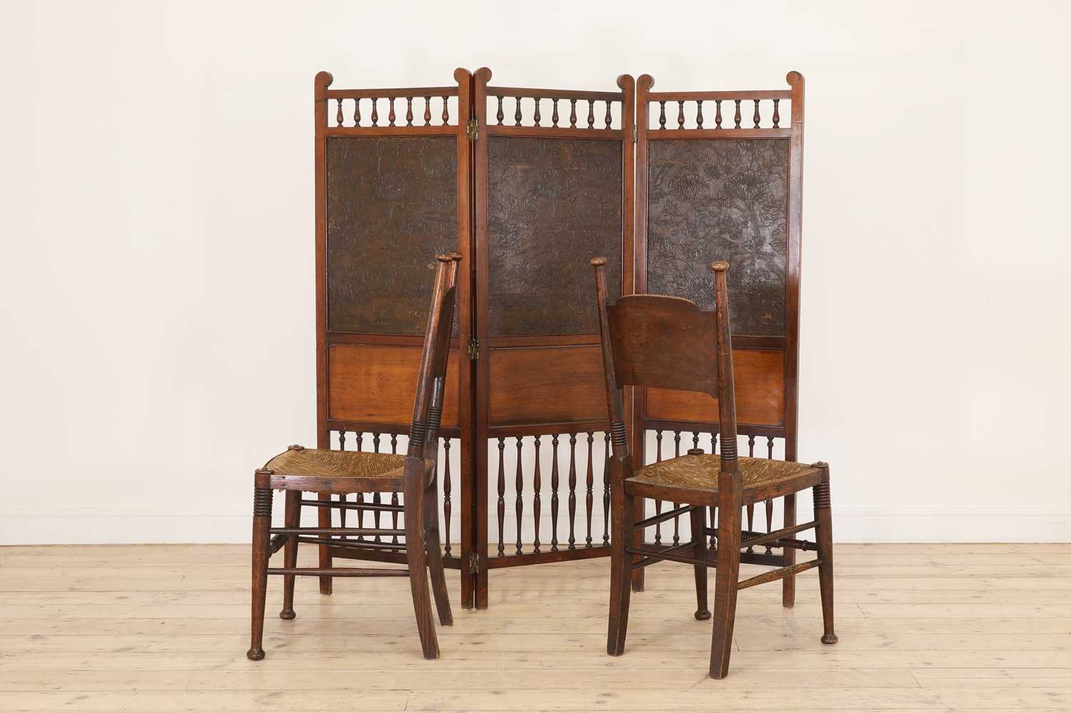 A pair of William Birch oak chairs, - Image 2 of 3