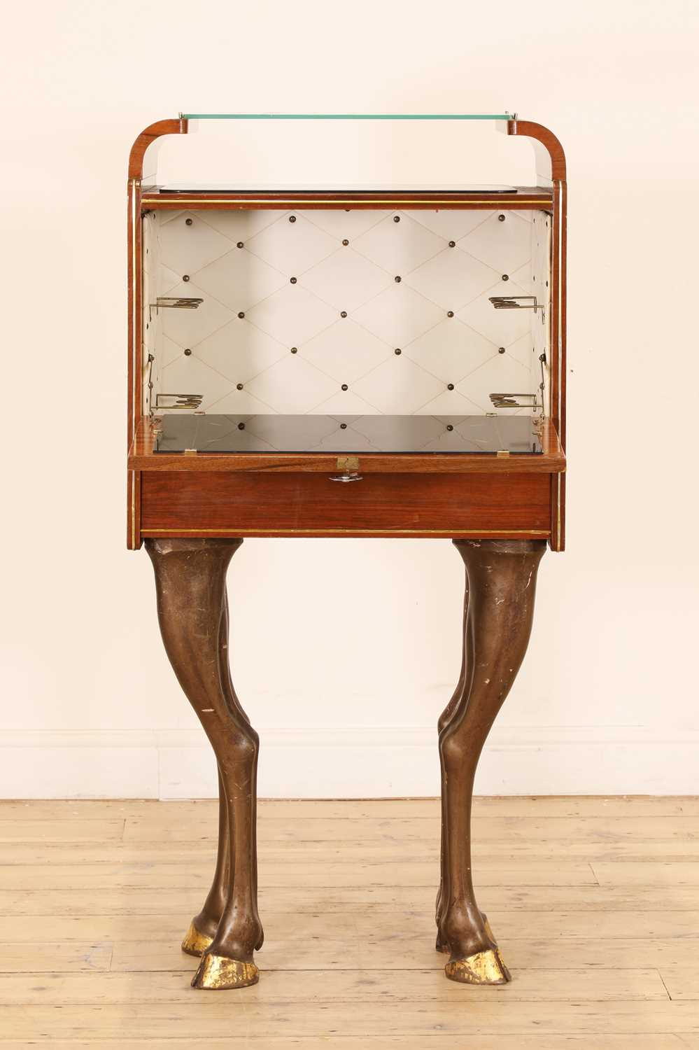 An Italian walnut and brass-mounted drinks cabinet, - Bild 2 aus 14