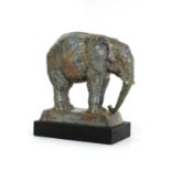 A glazed stoneware figure of an elephant,