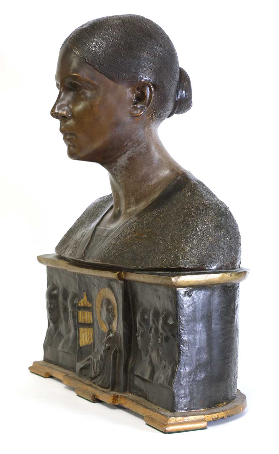 A Goldscheider terracotta bust, - Image 4 of 7