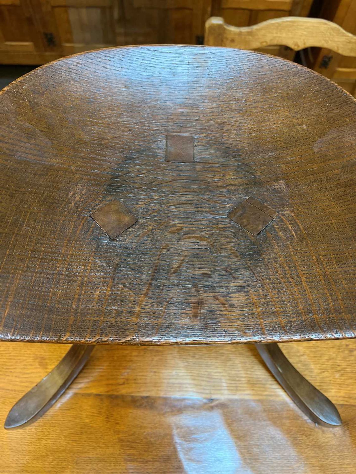 A Liberty & Co. 'Thebes II' oak stool, - Bild 6 aus 12