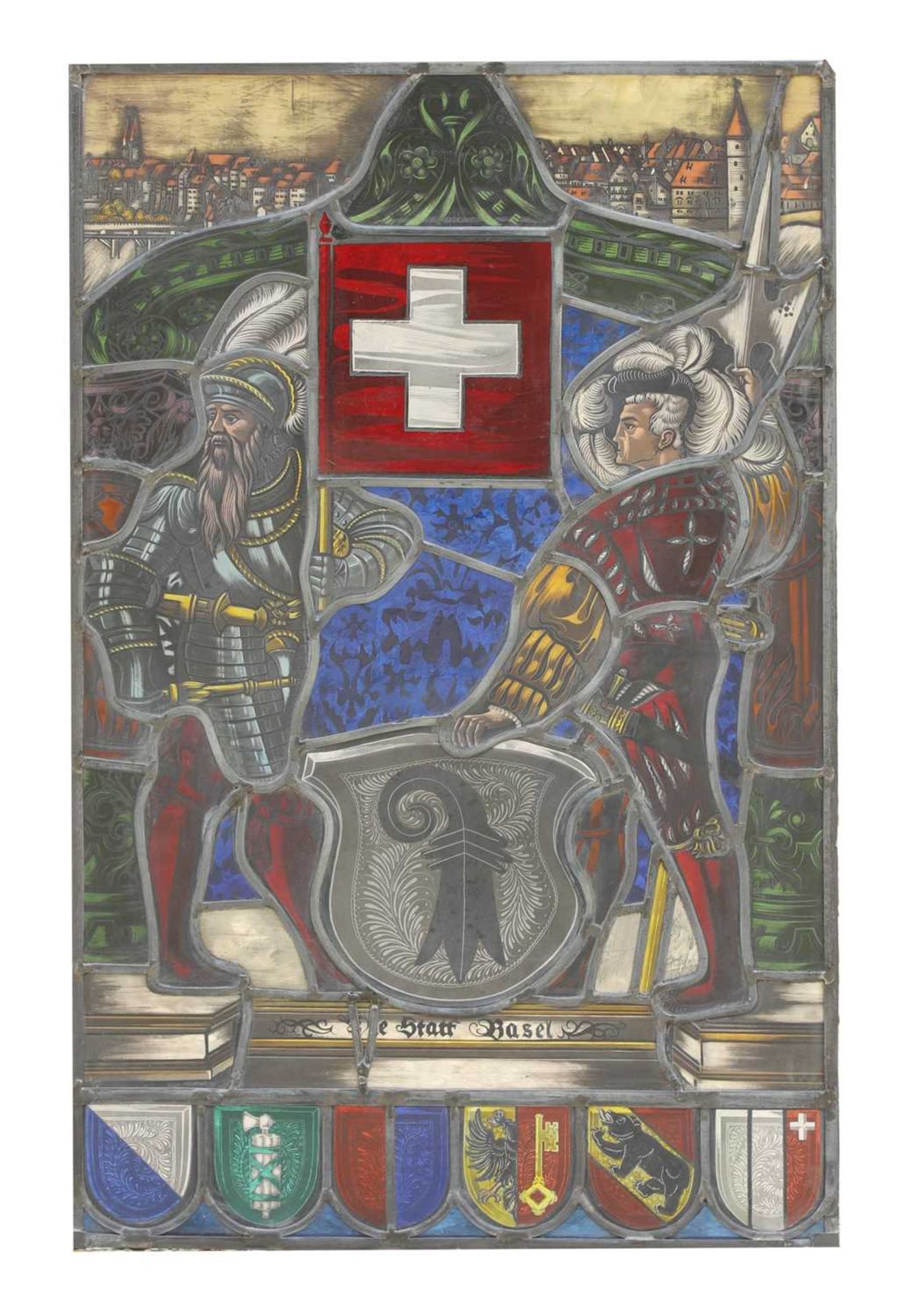 A Swiss stained glass panel,