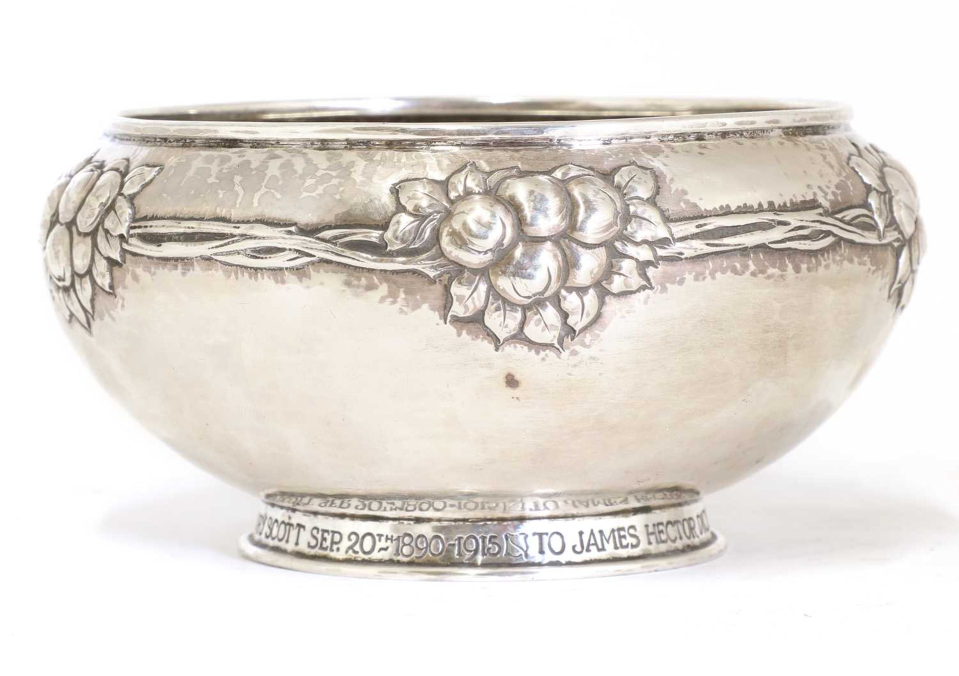 An Arts and Crafts silver presentation bowl, - Image 4 of 5