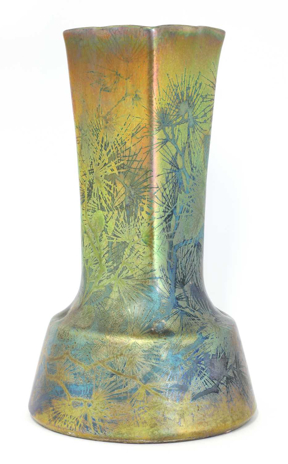 A Clément Massier 'Golfe Juan' iridescent lustre vase,