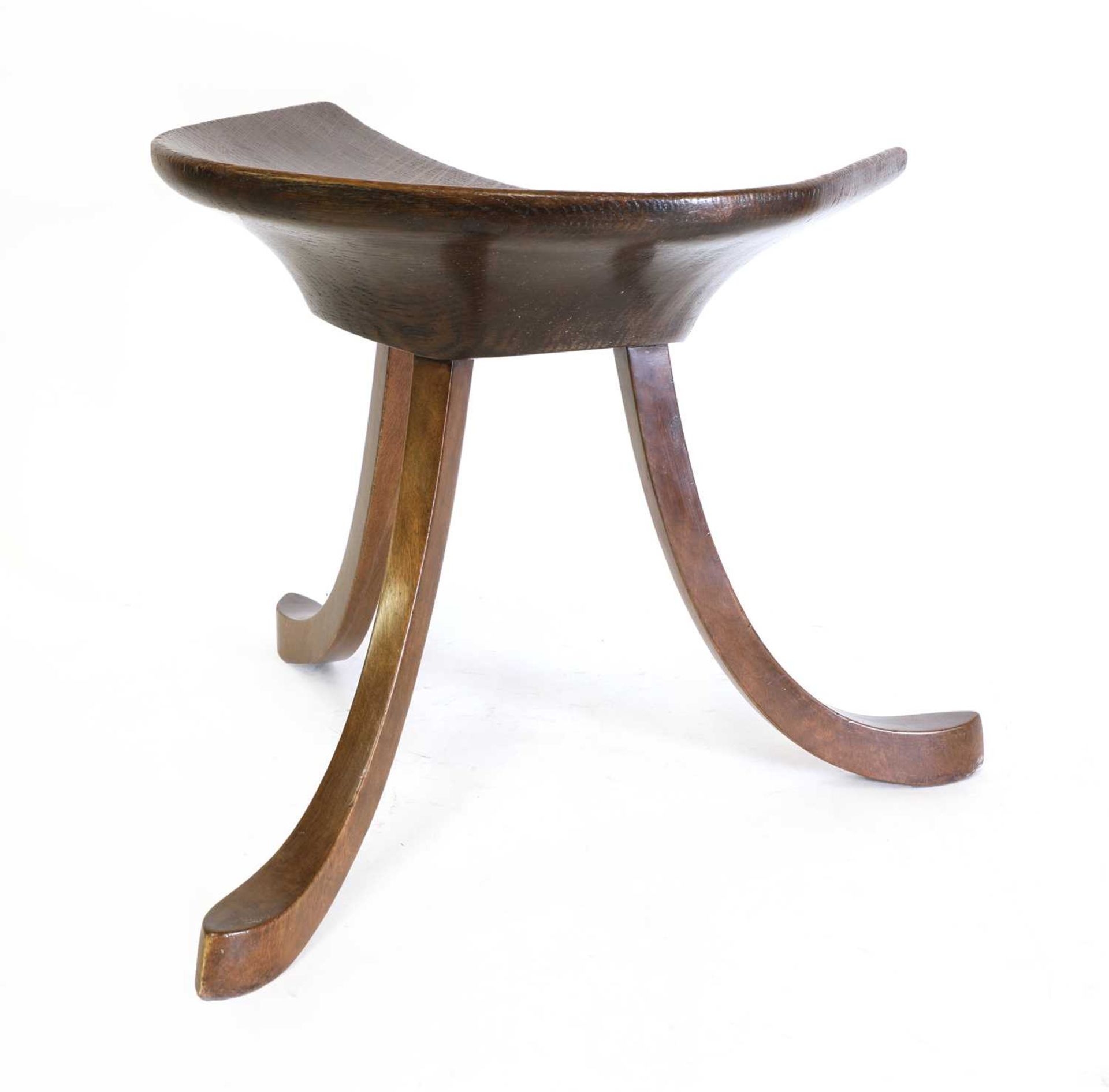 A Liberty & Co. 'Thebes II' oak stool, - Bild 2 aus 12