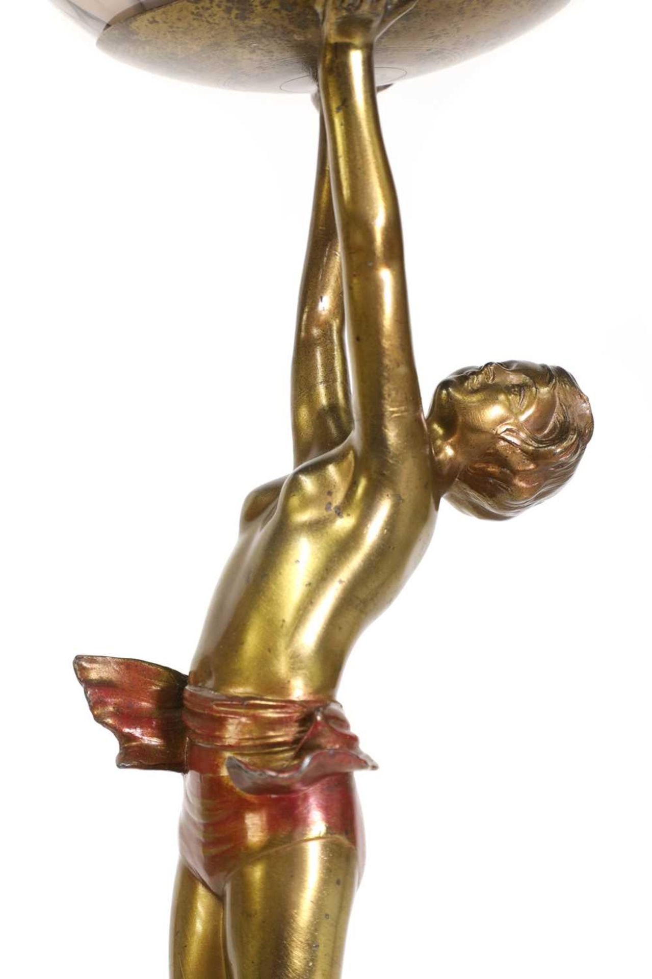 An Art Deco figural cold-painted table lamp, - Image 3 of 4