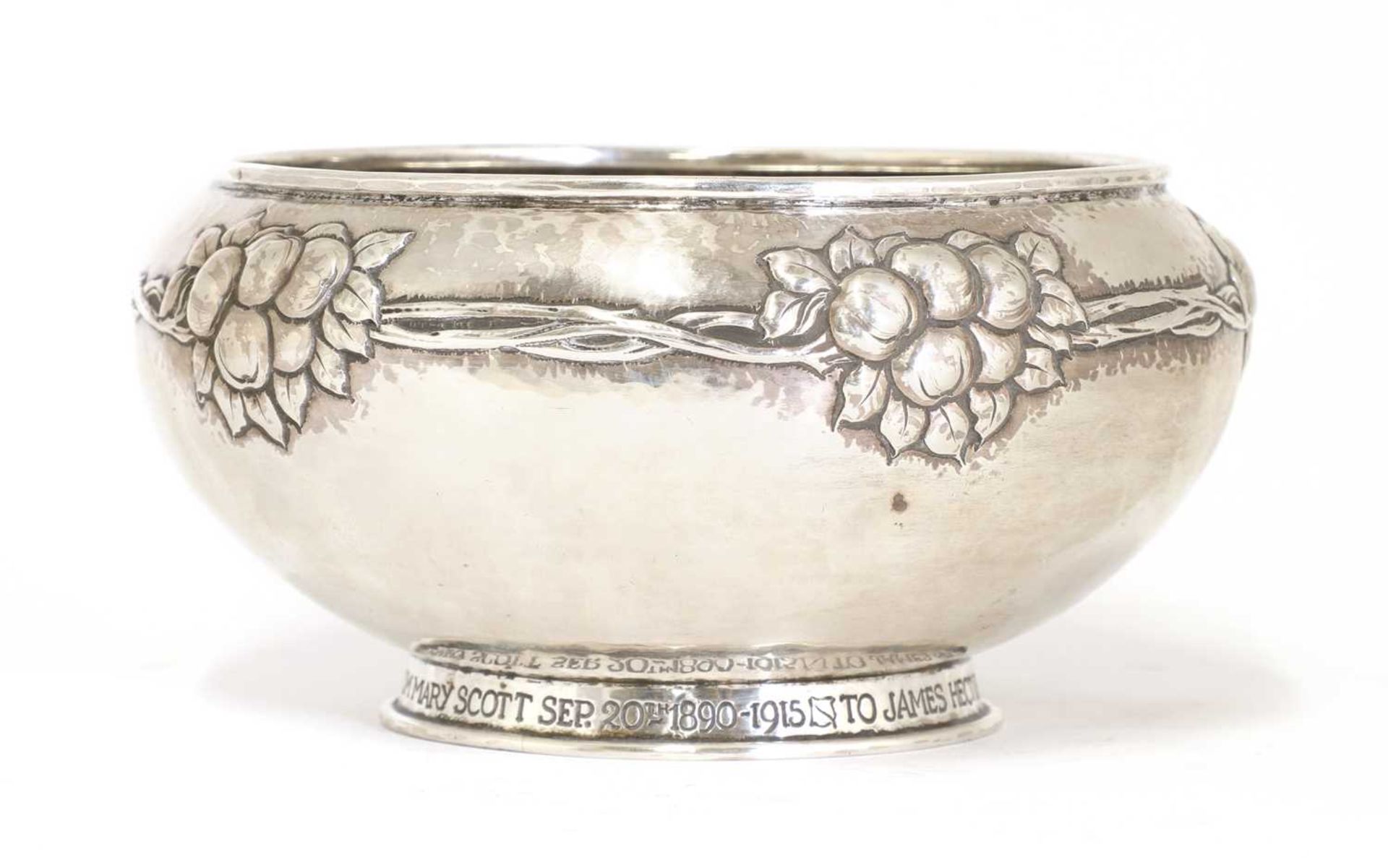 An Arts and Crafts silver presentation bowl, - Image 2 of 5